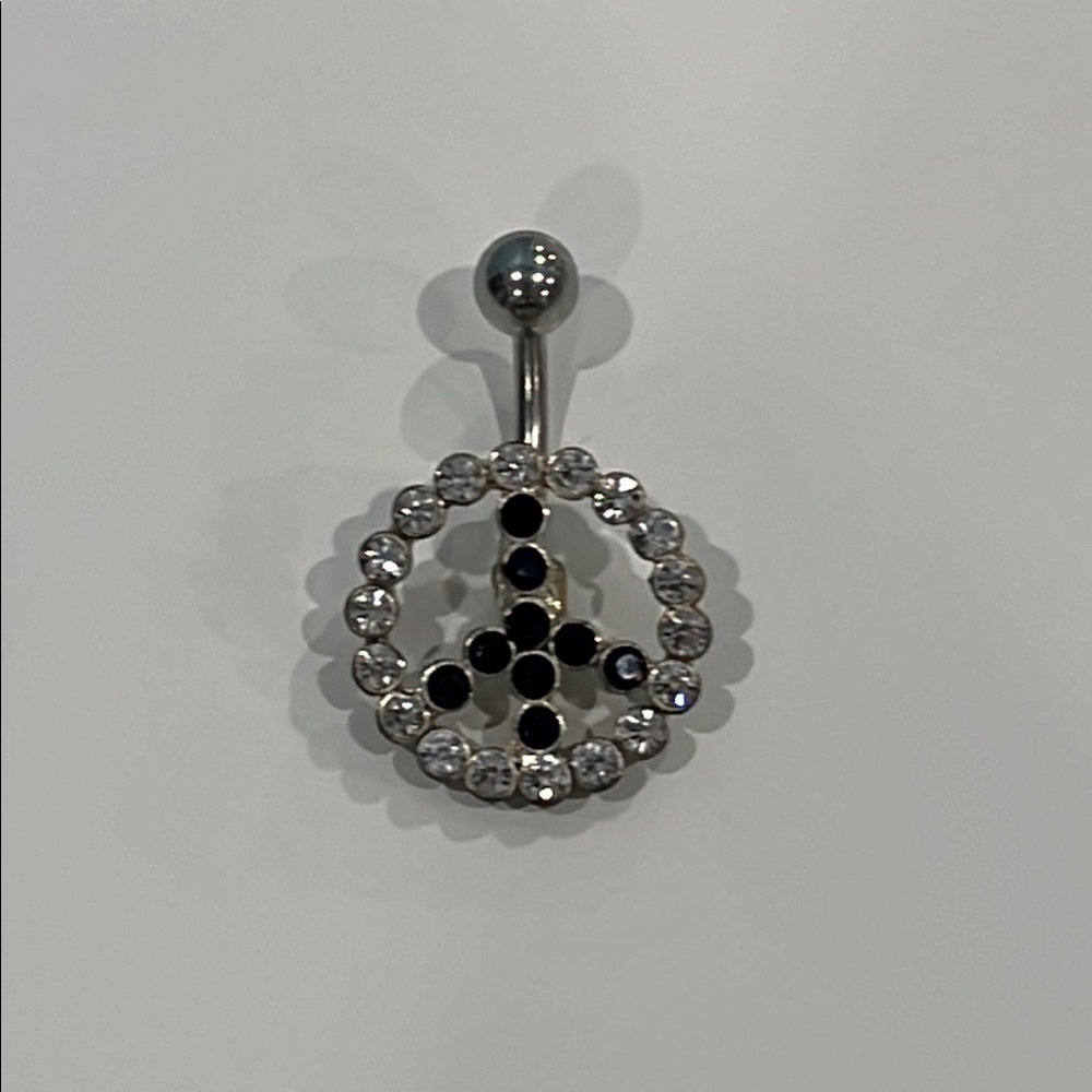 *3 for $10* Peace Sign Belly Ring